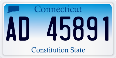 CT license plate AD45891