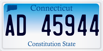 CT license plate AD45944