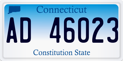 CT license plate AD46023