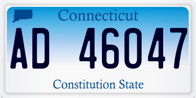 CT license plate AD46047