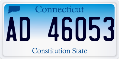 CT license plate AD46053