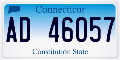 CT license plate AD46057