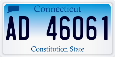 CT license plate AD46061