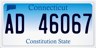 CT license plate AD46067
