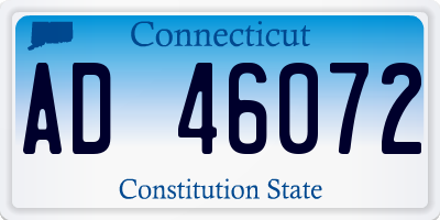 CT license plate AD46072
