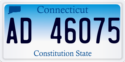 CT license plate AD46075