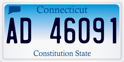 CT license plate AD46091