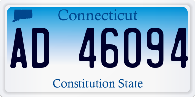 CT license plate AD46094