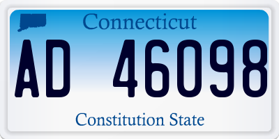 CT license plate AD46098