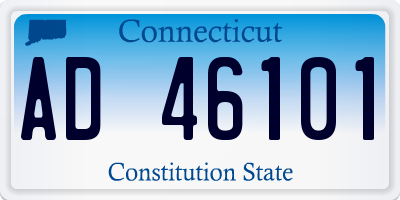 CT license plate AD46101