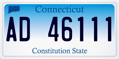 CT license plate AD46111