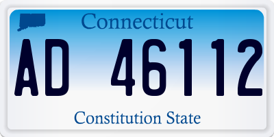 CT license plate AD46112