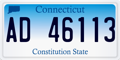 CT license plate AD46113