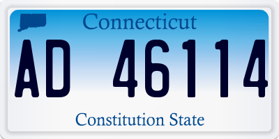 CT license plate AD46114