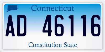 CT license plate AD46116