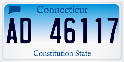 CT license plate AD46117