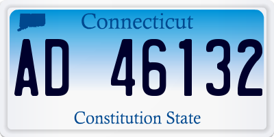 CT license plate AD46132