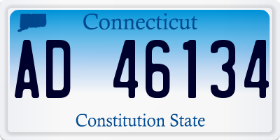 CT license plate AD46134