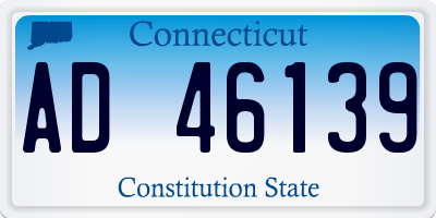 CT license plate AD46139
