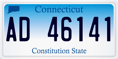 CT license plate AD46141