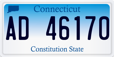 CT license plate AD46170
