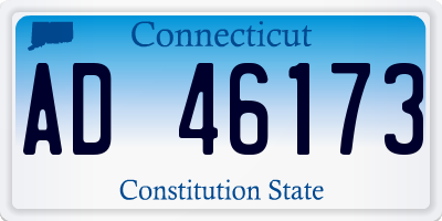 CT license plate AD46173