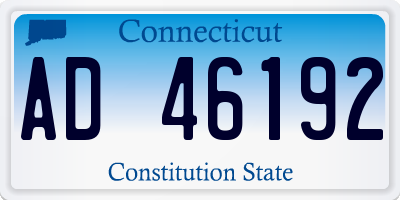 CT license plate AD46192