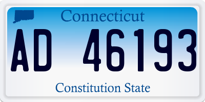CT license plate AD46193
