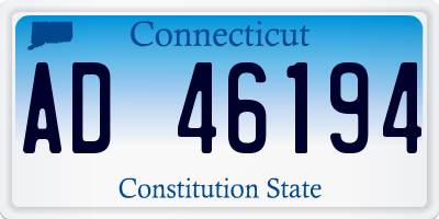 CT license plate AD46194