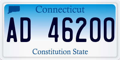 CT license plate AD46200