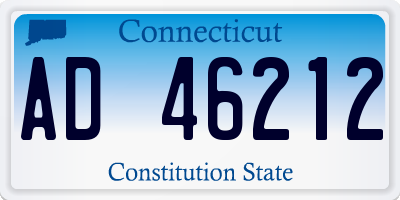CT license plate AD46212