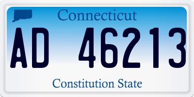 CT license plate AD46213