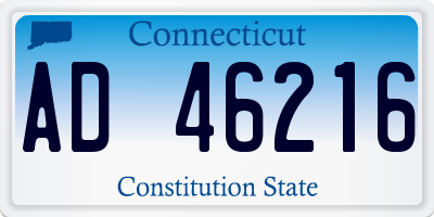 CT license plate AD46216