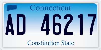 CT license plate AD46217