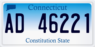 CT license plate AD46221