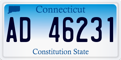 CT license plate AD46231