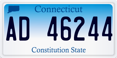 CT license plate AD46244