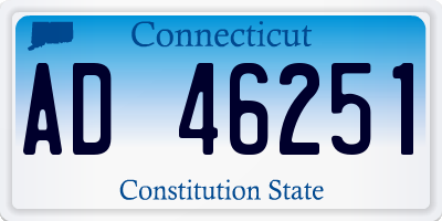 CT license plate AD46251