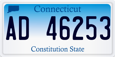CT license plate AD46253
