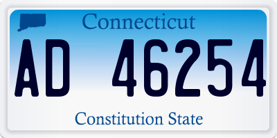 CT license plate AD46254