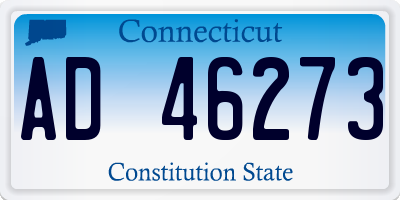 CT license plate AD46273