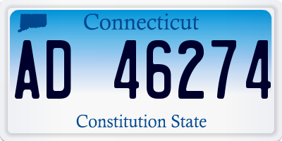 CT license plate AD46274