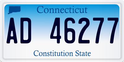 CT license plate AD46277