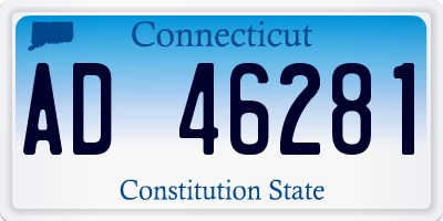 CT license plate AD46281