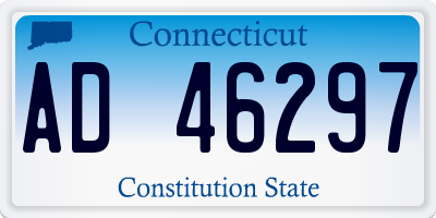 CT license plate AD46297