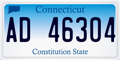 CT license plate AD46304