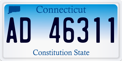 CT license plate AD46311