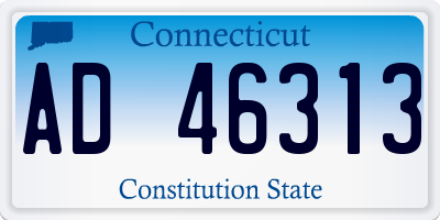 CT license plate AD46313