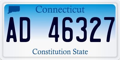 CT license plate AD46327