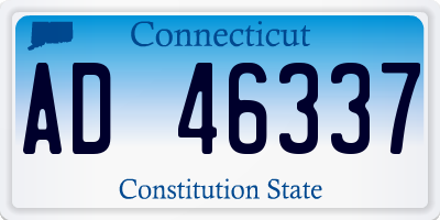 CT license plate AD46337